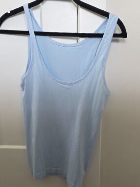lululemon athletica Light Blue Ribbed Tank Top